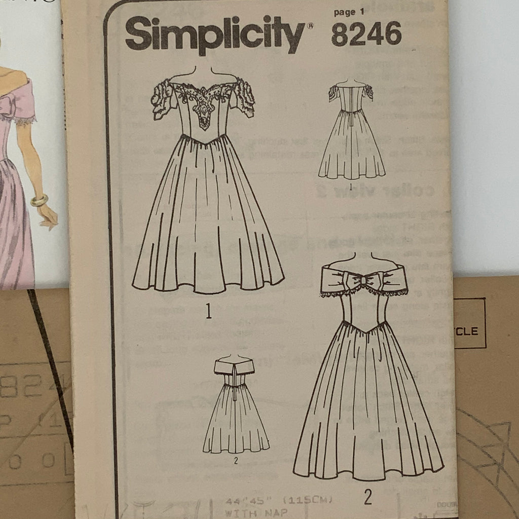 Simplicity 8246 (1992) Dress with Style Variations - Vintage Uncut Sewing Pattern
