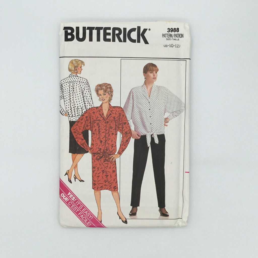 Butterick 3988 (1986) Shirt, Skirt, and Pants - Vintage Uncut Sewing Pattern