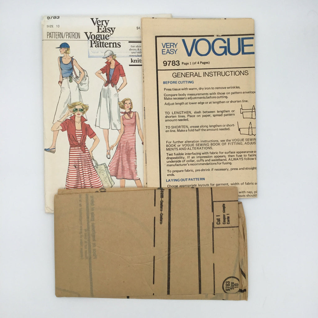 Vogue 9783 Shirt, Dress, Top, and Culottes - Vintage Uncut Sewing Pattern