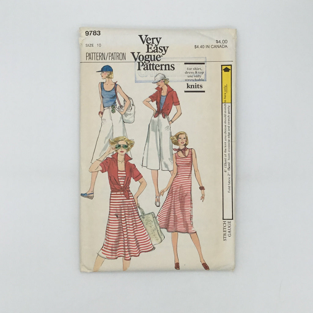 Vogue 9783 Shirt, Dress, Top, and Culottes - Vintage Uncut Sewing Pattern