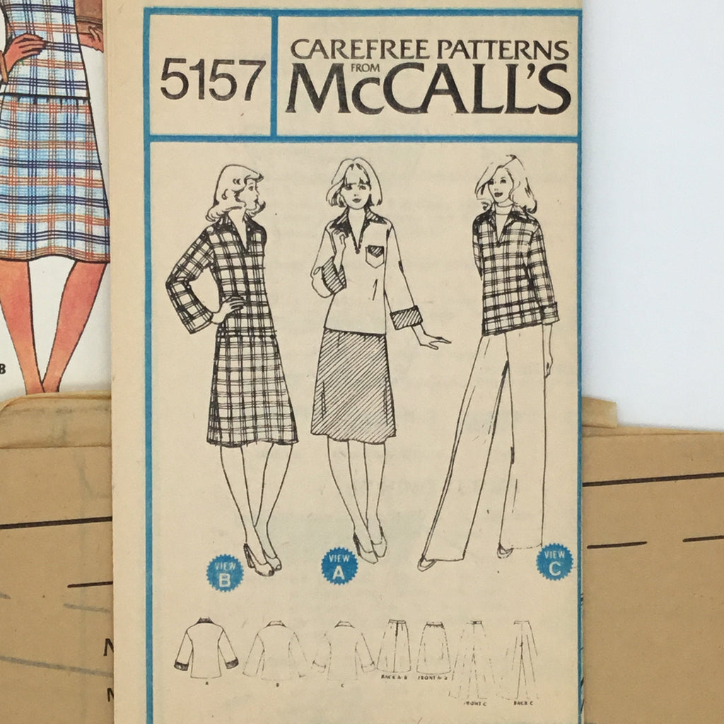 McCall's 5157 (1976) Top, Skirt, and Pants - Size 14 Bust 36 - Vintage Uncut Sewing Pattern