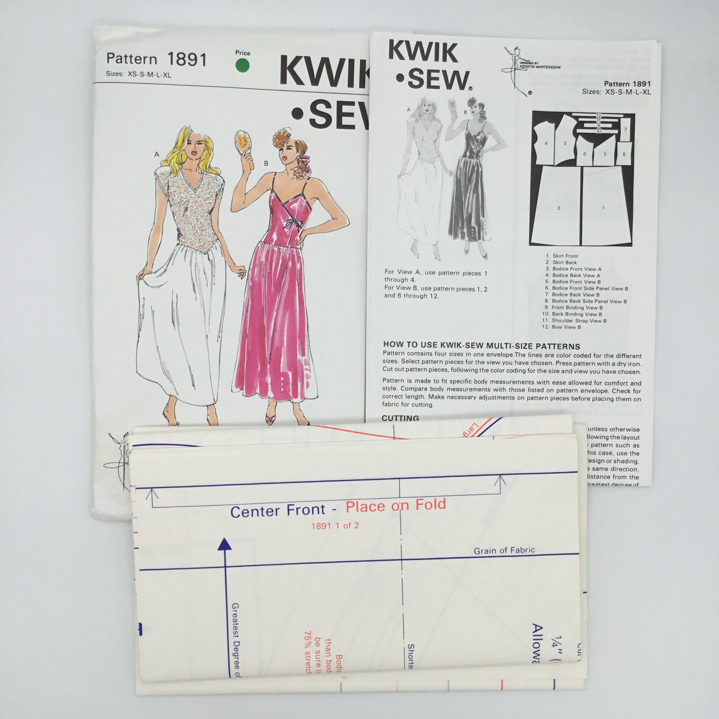 Kwik Sew 1891 (1989) Nightgowns - Vintage Uncut Sewing Pattern –  SewingPatternShop
