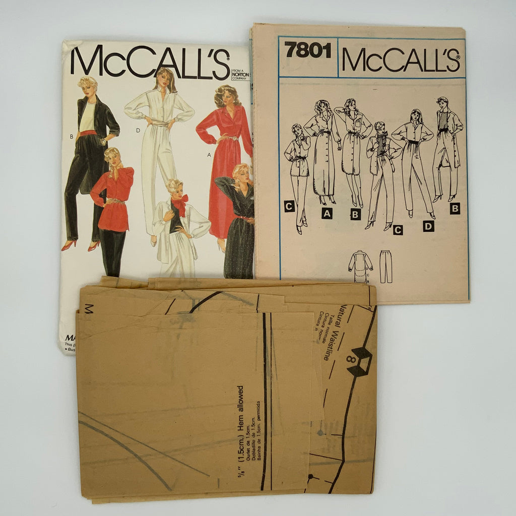 McCall's 7801 (1981) Dress, Tunic, Shirt, and Pants - Vintage Uncut Sewing Pattern