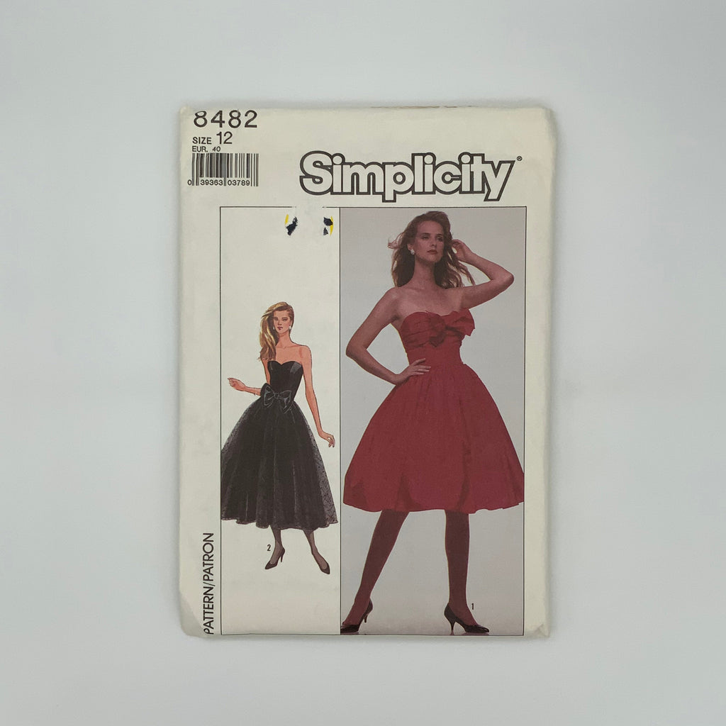 Simplicity 8482 (1988) Dress with Variations - Vintage Uncut Sewing Pattern