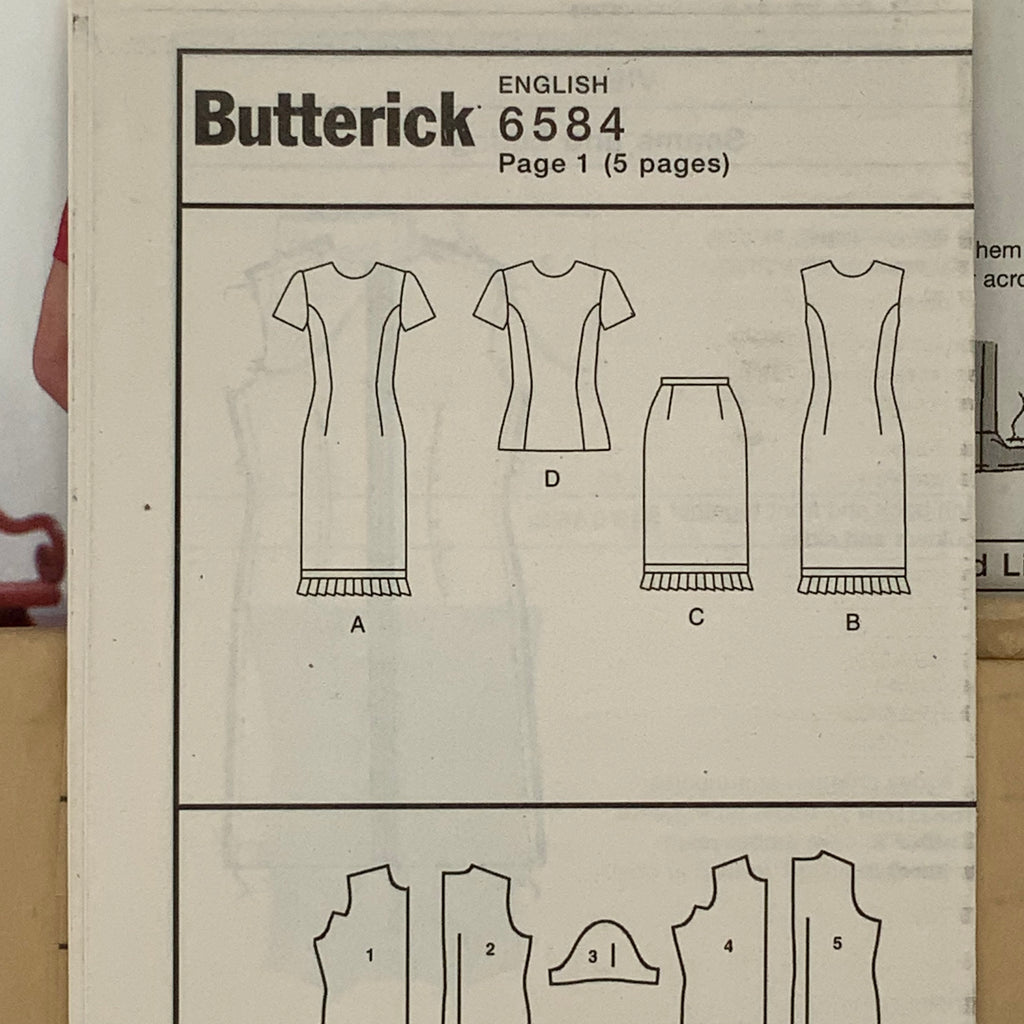 Butterick 6584 (2000) Dress, Top, and Skirt - Uncut Sewing Pattern