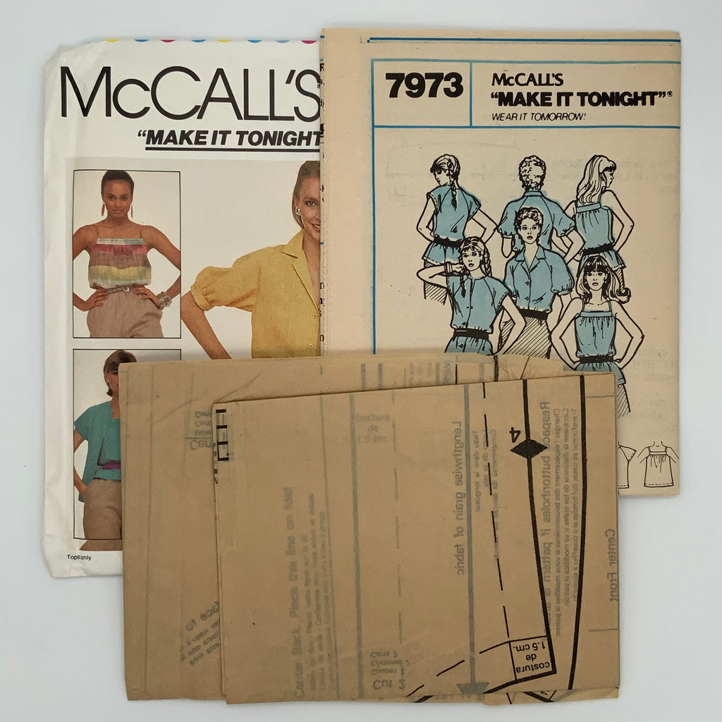 McCall's 7973 (1982) Shirt and Camisole - Vintage Uncut Sewing Pattern