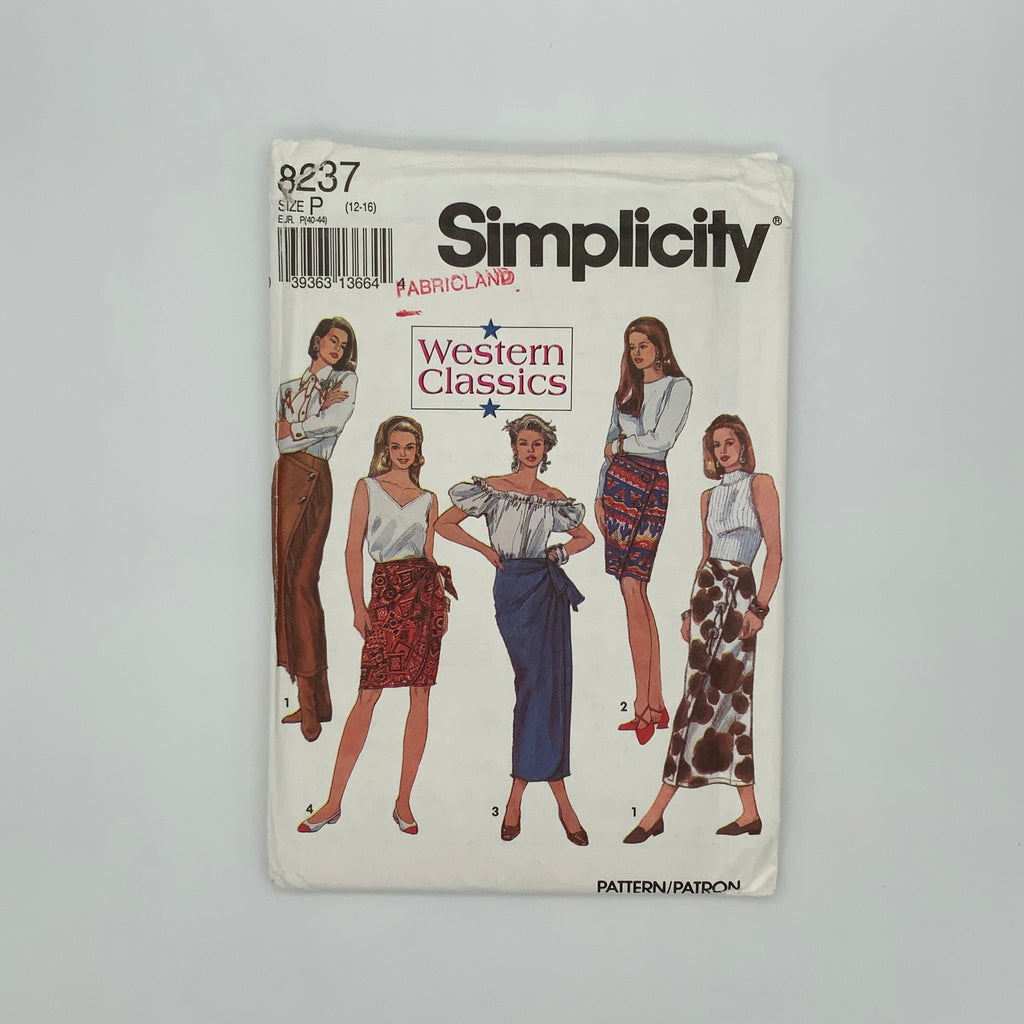 Simplicity 8237 (1992) Skirt with Style and Length Variations - Vintage Uncut Sewing Pattern
