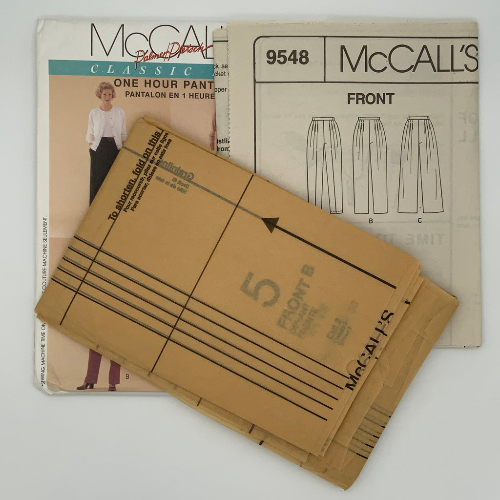 McCall's 9548 (1998) Classic Fit Pants - Vintage Uncut Sewing Pattern