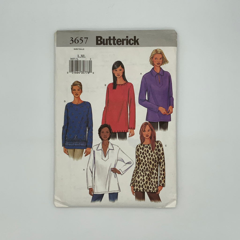 Butterick 3657 (2002) Top with Neckline Variations - Uncut Sewing Pattern
