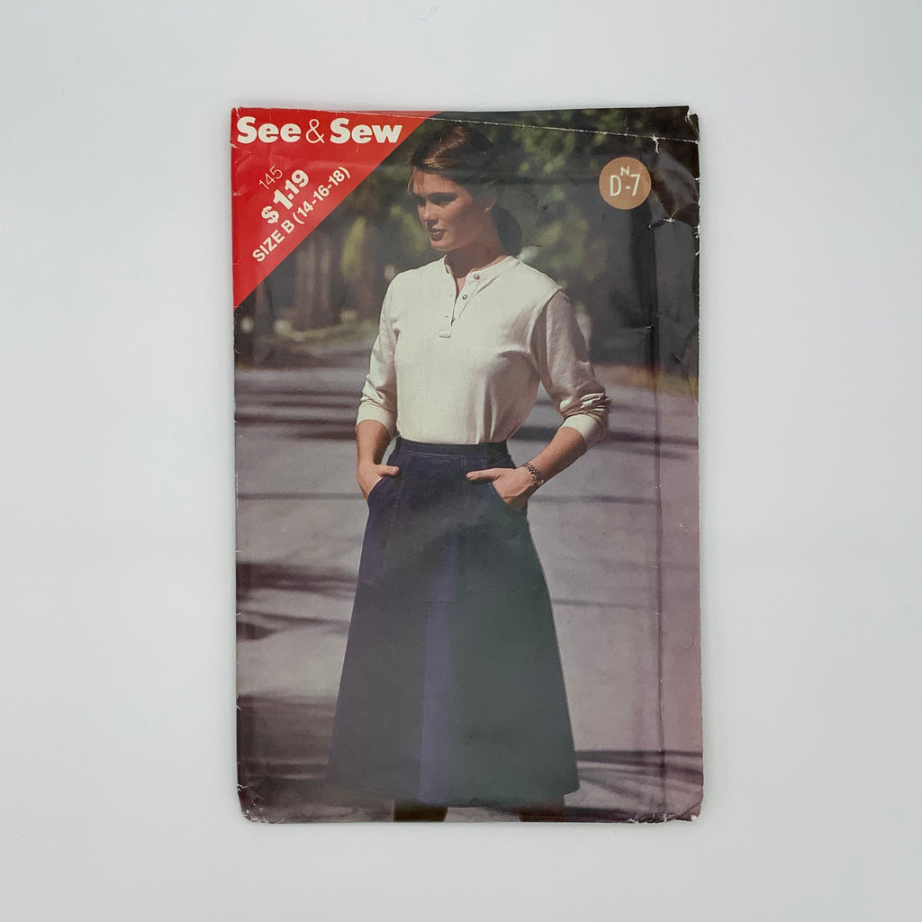 See & Sew 145 Skirt - Vintage Uncut Sewing Pattern