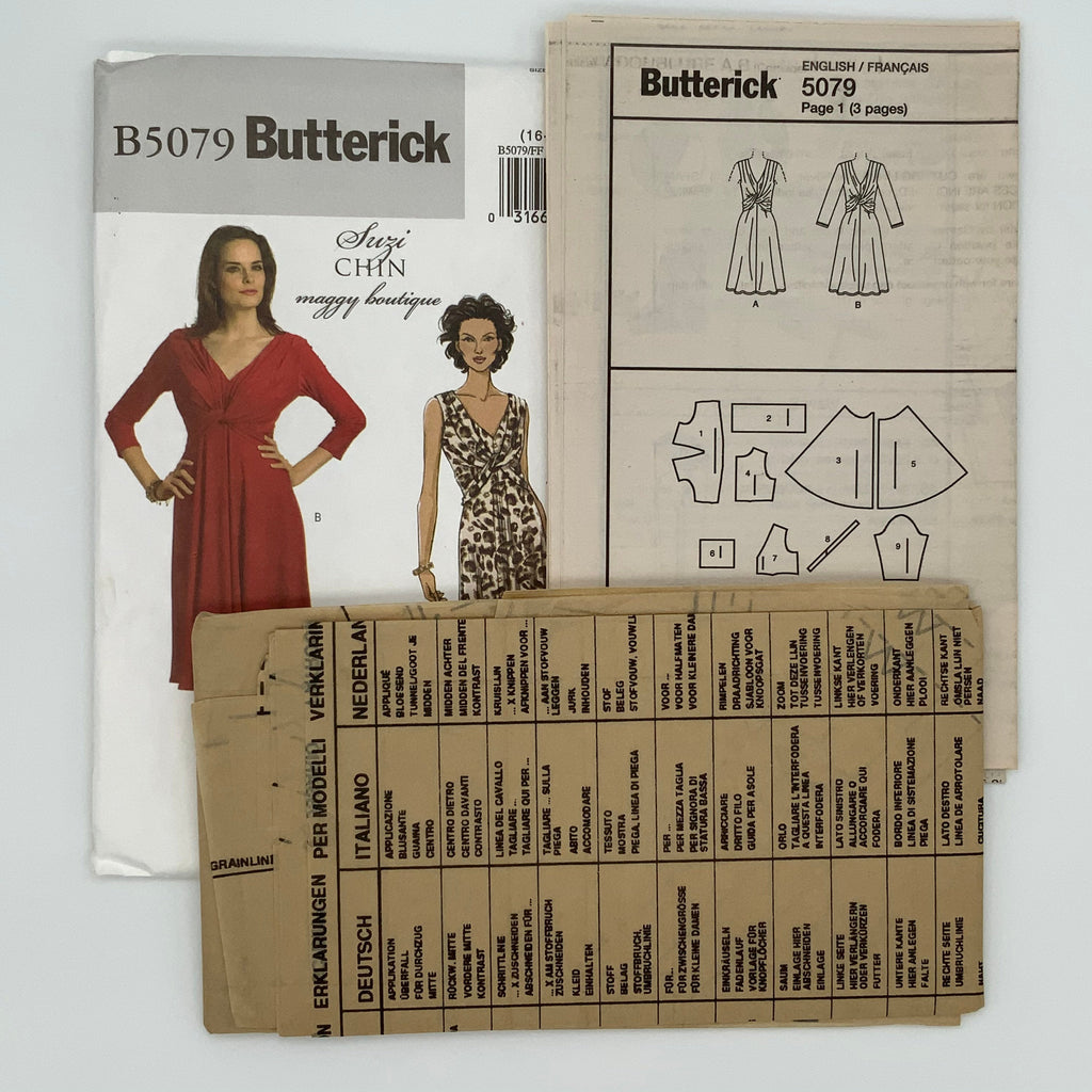 Butterick 5079 (2007) Dress with Sleeve Variations - Uncut Sewing Pattern