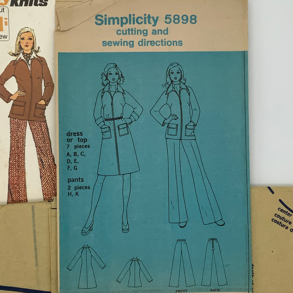Simplicity 5898 (1973) Dress, Top, and Pants - Vintage Uncut Sewing Pattern