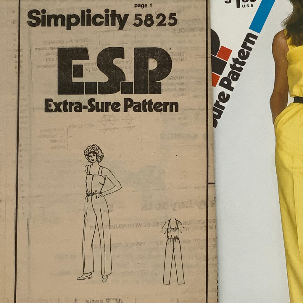 Simplicity 5825 (1982) Jumpsuit - Vintage Uncut Sewing Pattern