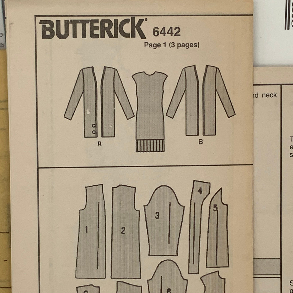 Butterick 6442 (1992) Dress and Jacket - Vintage Uncut Sewing Pattern