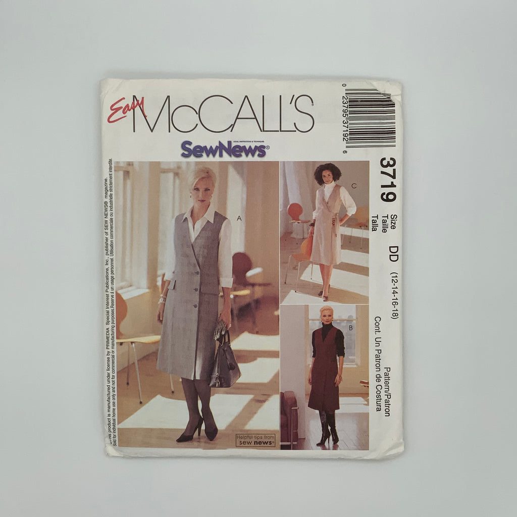 McCall's 3719 (2002) Shirt and Jumper with Style Variations - Uncut Sewing Pattern