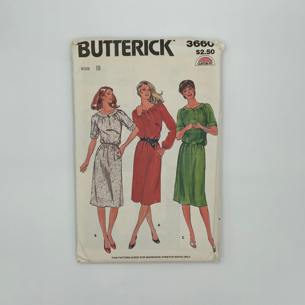 Butterick 3660 Top, Skirt, and Dress with Sleeve Variations - Vintage Uncut Sewing Pattern