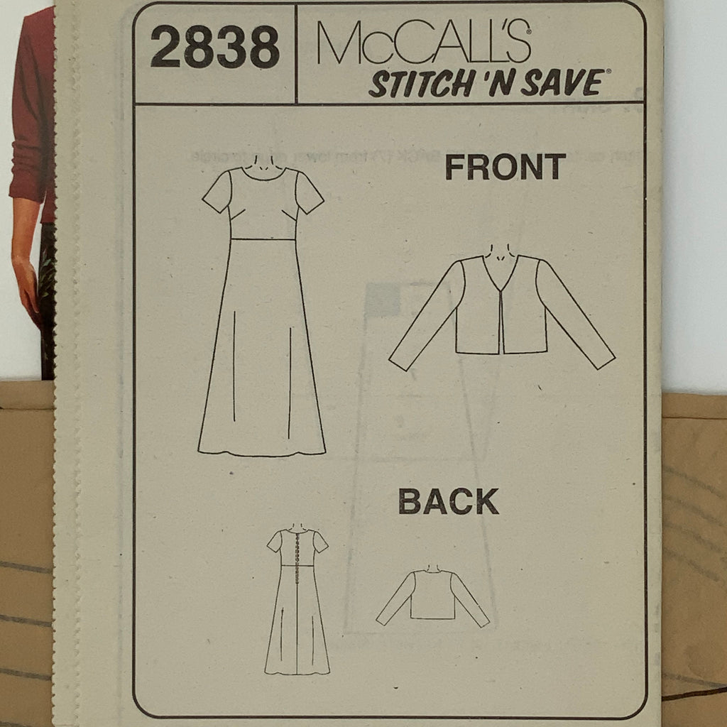 McCall's 2838 (2000) Jacket and Dress - Uncut Sewing Pattern