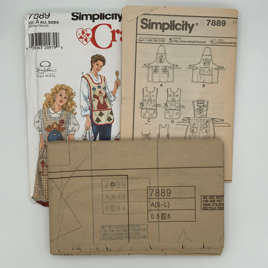 Simplicity 7889 (1997) Aprons with Style Variations - Vintage Uncut Sewing Pattern