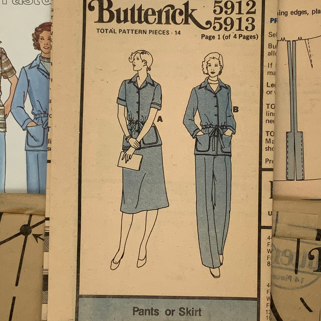Butterick 5912 (1981) Jacket, Skirt, and Pants - Vintage Uncut Sewing Pattern