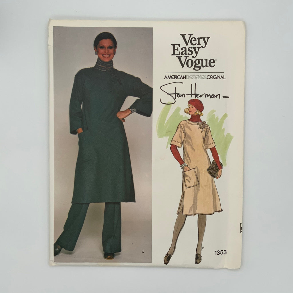 Vogue 1353 Tunic, Dress, and Pants - Vintage Uncut Sewing Pattern