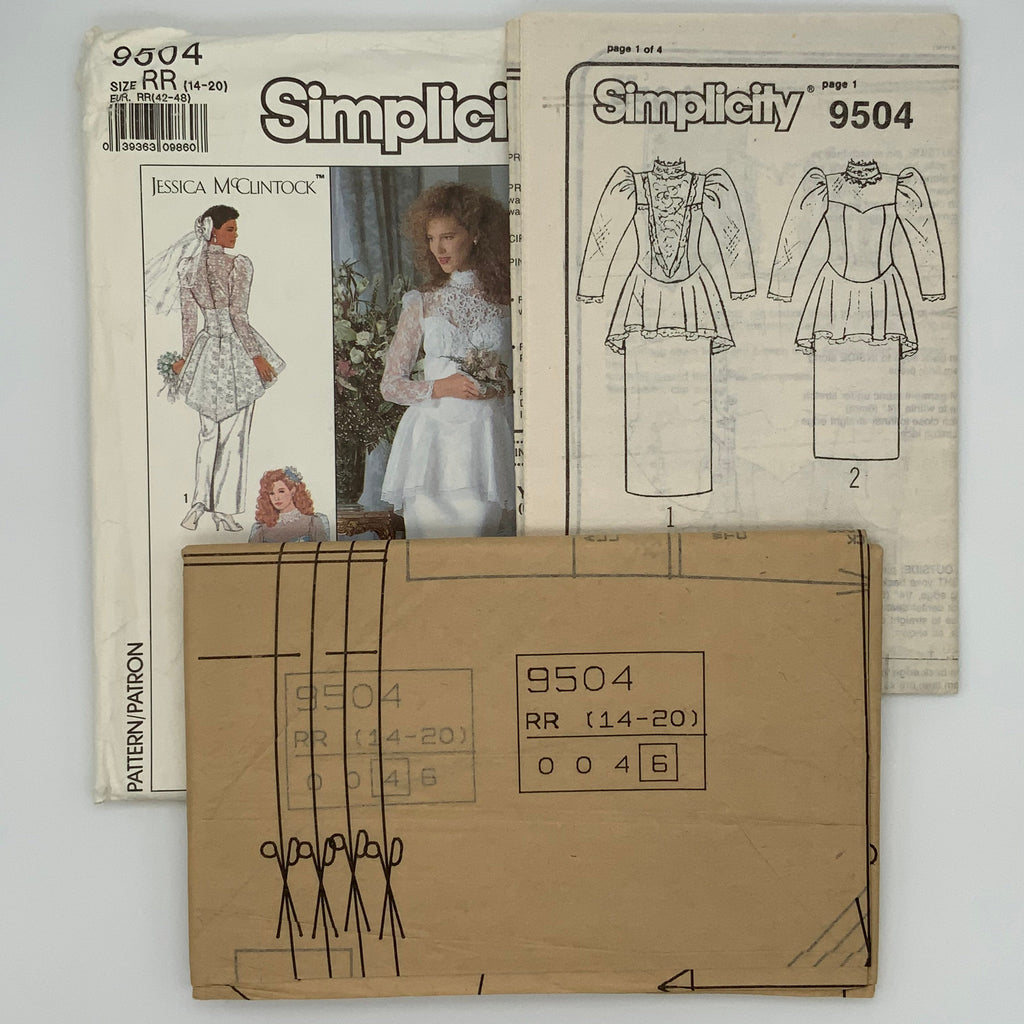 Simplicity 9504 (1989) Dress with Length Variations - Vintage Uncut Sewing Pattern